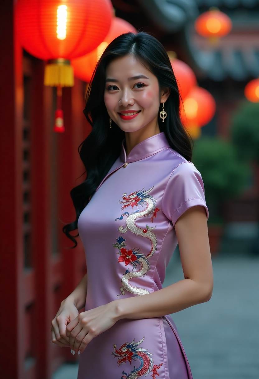 城市天际与真丝海报